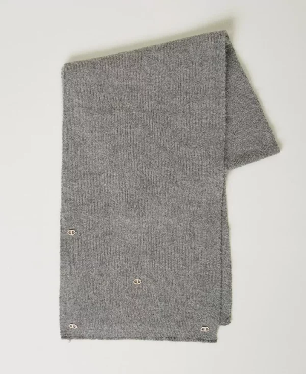 KNITTED SCARF warm grey