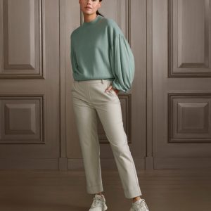 WIDE LONG SLEEVE SWEATER jade green